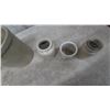 Image 7 : Assorted Stoneware Crocks and Jars: 2 Lidded Crocks, 1 Open Crock, 2 Small Jars