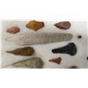 Image 12 : Collection of Prehistoric Artifacts, Arrowheads, Stone Tools, Points and Flakes in Wooden Display