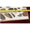 Image 3 : Collection of Prehistoric Artifacts, Arrowheads, Stone Tools, Points and Flakes in Wooden Display
