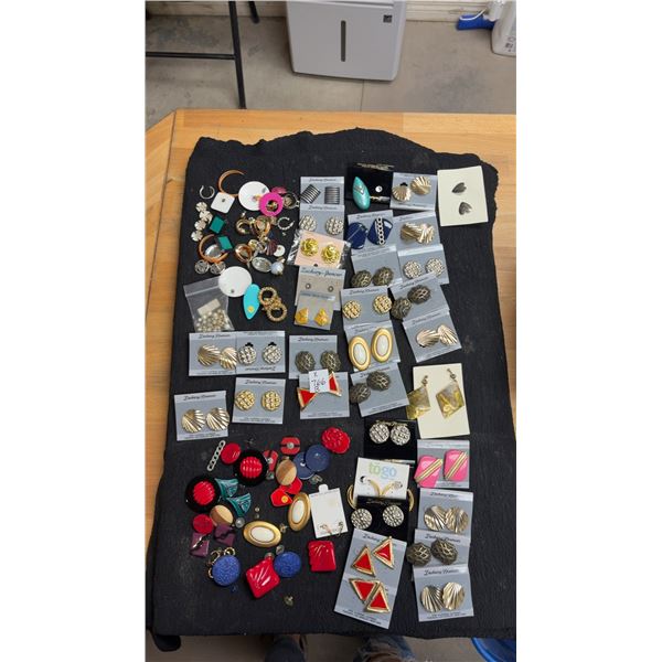 Large Collection of Assorted Vintage Costume Jewelry Including Zachary Spencer Earrings
