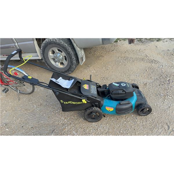 Yardworks Electric Lawn Mower with Bagger and Manual