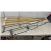 Image 1 : Two Pairs of Underarm Crutches, Wooden and Medline Adjustable Aluminum