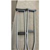 Image 3 : Two Pairs of Underarm Crutches, Wooden and Medline Adjustable Aluminum