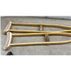 Image 7 : Two Pairs of Underarm Crutches, Wooden and Medline Adjustable Aluminum