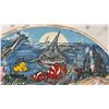 Image 9 : Hand-Painted on Drywall, Semi-Circular Undersea Mural by Joaoluis and Sammi, 2004, Cartoon Marine