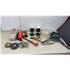 Image 1 : Double Quick Hand Pump, Tape Measures, Light Fixtures