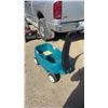 Image 2 : Step2 Teal Plastic Wagon with Black Handle, Beige Seat, and White Wheels