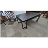 Image 2 : Dark Wood and Metal Coffee Table and Nesting Table, 20”×28”×48”