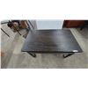Image 3 : Dark Wood and Metal Coffee Table and Nesting Table, 20”×28”×48”