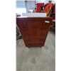 Image 1 : Tapered Chest of Drawers with 4 Drawers and Wooden Knobs, 42”×28”×18”