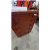 Image 4 : Tapered Chest of Drawers with 4 Drawers and Wooden Knobs, 42”×28”×18”