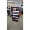 Image 1 : Mission Style Dark Wood 4-Tier Bookcase. 63”×30”×12”