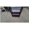 Image 6 : Mission Style Dark Wood 4-Tier Bookcase. 63”×30”×12”