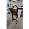 Image 1 : Oval Wood Cheval Mirror, Mirror Size 47”×16”