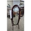 Image 3 : Oval Wood Cheval Mirror, Mirror Size 47”×16”