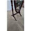 Image 4 : Oval Wood Cheval Mirror, Mirror Size 47”×16”
