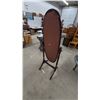 Image 5 : Oval Wood Cheval Mirror, Mirror Size 47”×16”