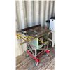 Image 2 : Table Saw, Blade, Fence, Miter Gauge, and Rolling Stand