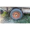 Image 3 : 7 Ft Single Axle Utility Trailer with Wood Sides and Expanded Metal Ramp Gate
