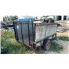 Image 4 : 7 Ft Single Axle Utility Trailer with Wood Sides and Expanded Metal Ramp Gate