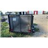 Image 5 : 7 Ft Single Axle Utility Trailer with Wood Sides and Expanded Metal Ramp Gate