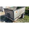 Image 8 : 7 Ft Single Axle Utility Trailer with Wood Sides and Expanded Metal Ramp Gate