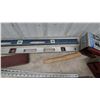 Image 3 : Assorted Levels, Sawhorse Brackets, Work Gloves, Rulers, and Hammer Handle