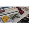 Image 6 : Assorted Levels, Sawhorse Brackets, Work Gloves, Rulers, and Hammer Handle