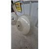 Image 5 : Two Vintage Ceiling Light Fixtures: One Hanging and One Flush Mount, Both with Frosted Glass Shades