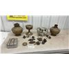 Image 1 : Antique Oil Lamp Fonts, Dover No. C 822 Sad Iron, Burners, Chafing Dish Stand