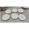 Image 2 : Off-White Ceramic Dinnerware Set With Crazed Glaze, Plates and Bowls, 21 Pieces