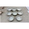 Image 4 : Off-White Ceramic Dinnerware Set With Crazed Glaze, Plates and Bowls, 21 Pieces