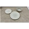 Image 6 : Off-White Ceramic Dinnerware Set With Crazed Glaze, Plates and Bowls, 21 Pieces