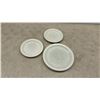 Image 8 : Off-White Ceramic Dinnerware Set With Crazed Glaze, Plates and Bowls, 21 Pieces