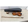 Image 1 : Full-Size Violin, Professional Setup, with Bow (New Hair, Silver Winding) and Wooden Case, Ready