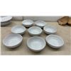 Image 4 : New White Crackle Glaze Ceramic Dinnerware Set Including Plates, Side Plates, and Bowls, 20 Pieces