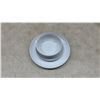 Image 7 : New White Crackle Glaze Ceramic Dinnerware Set Including Plates, Side Plates, and Bowls, 20 Pieces