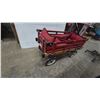 Image 3 : Millside Red Folding Wagon with Steering Handle all season wheels and interchangeable skis