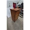 Image 2 : Vintage Wood 5-Drawer Chest of Drawers with Orange Pulls 49” x30”×18”