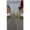 Image 2 : Rattan and Glass Dining Table with Three Rattan Dining Chairs