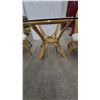 Image 3 : Rattan and Glass Dining Table with Three Rattan Dining Chairs