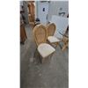 Image 6 : Rattan and Glass Dining Table with Three Rattan Dining Chairs