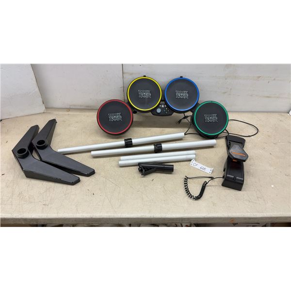 Harmonix Rock Band Wired Drum Set Controller, Model 822149, for Xbox 360 with Stand and Pedal