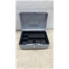 Image 2 : Master Lock Cash Box with Steel Construction, Security Lock, and 7-Compartment Plastic Tray