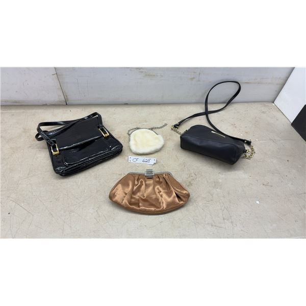 Steve Madden (Faux) Crossbody Bag, Patent Leather Shoulder Bag, Faux Fur Coin Purse