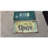 Image 3 : Four Metal Modern Novelty Signs, Largest, 12 × 8”