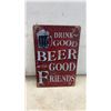Image 5 : Four Metal Modern Novelty Signs, Largest, 12 × 8”
