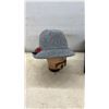 Image 4 : Grey Wool Felt Tyrolean Alpine Hat with Red Feather Embellishment and Navy Gift Box