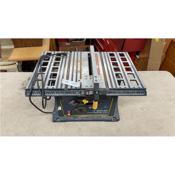 Mastercraft 10” Bench Saw, Model 55-6833-2, 13A Motor, 4500 Rpm, 0-45° Blade Bevel