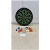 Image 1 : Cambridge Sport Double-Sided Dartboard with Assorted Darts